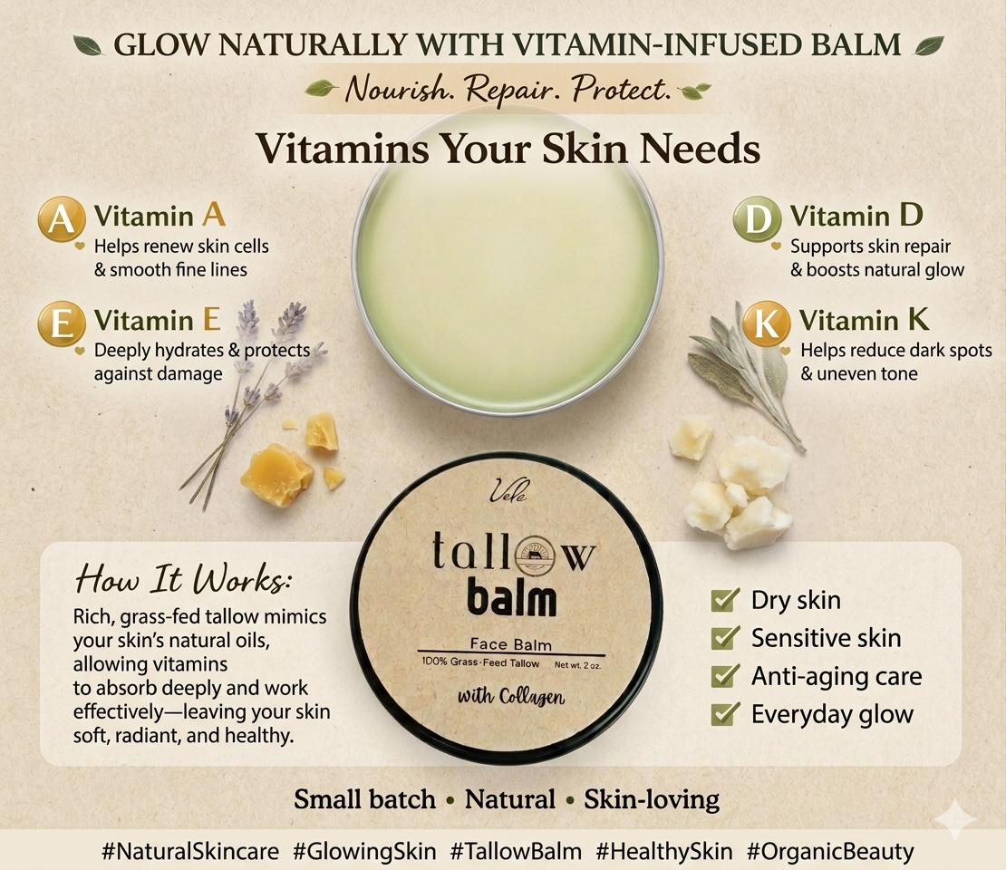 Tallow Balm - Face Balm - 100% Tallow Beef